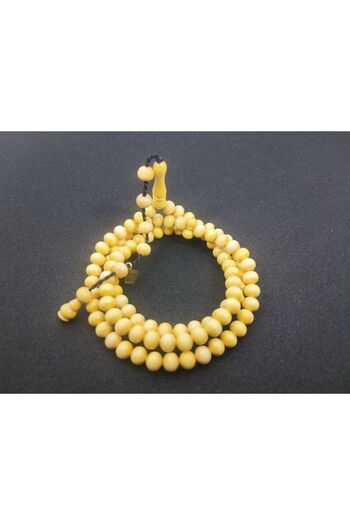 İskeçe Exclusive Halil Hilmi Master - Dry Turning Old Process Orange Prayer Rosary 6450 Certified