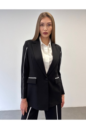 ossons Contrast Jacket Pants Suit