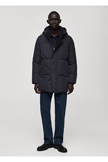 MANGO Man Gesteppter wasserdichter Anorak mit Kapuze