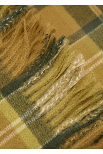 MANGO Woman Checked Scarf with Tassels