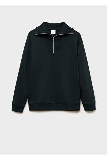 MANGO Man Regular kesim fermuarlı yaka sweatshirt