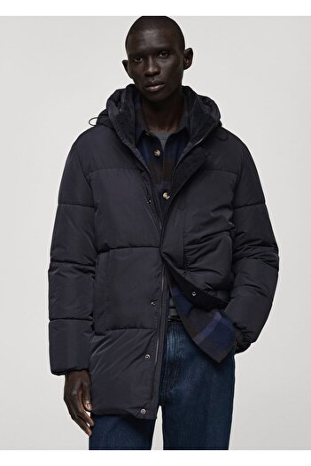 MANGO Man Gesteppter wasserdichter Anorak mit Kapuze