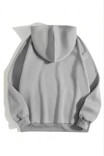Kokosh moda Cămașă cu glugă unisex din bumbac cu 3 fire - gri