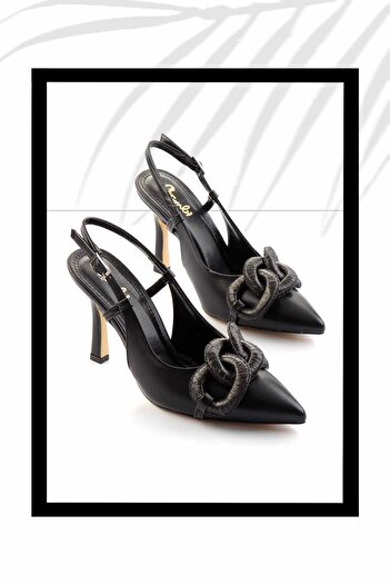 Bambi Black Women's Classic Heeled Shoes K01188209309