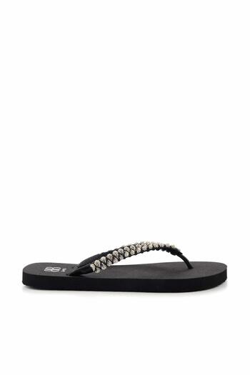 Bambi Black Lame Black Women's Slippers K04376000459