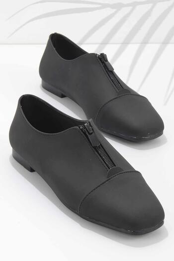 Bambi Μαύρα γυναικεία παπούτσια Loafer Nubuck01641166001