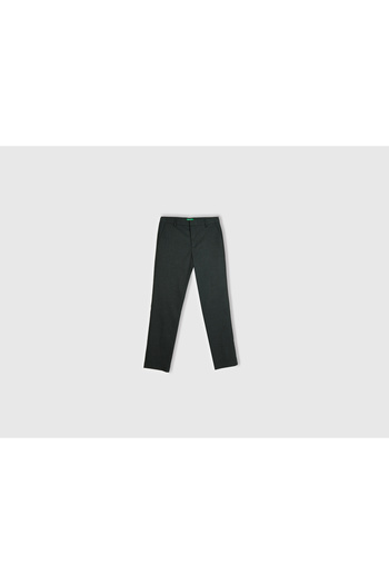 United Colors of Benetton Men's Anthracite Polyviscosus Slim Fit Trousers