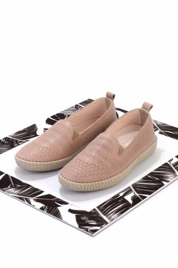 Bambi Mink Genuine Leather Women's Ballerinas K01462025103