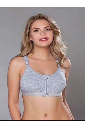 TAMPAP Women's Underwire Free Supportless Front Zippered Bra