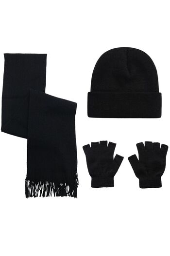 AXE SPORTSWEAR Black Knitwear Winter Set - Beret, Scarf, Scarf, Beret, Gloves 3-Piece