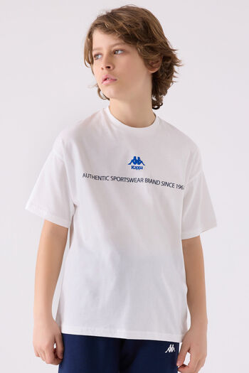 Kappa Boy's Cream T-Shirt - 341Z1Qw