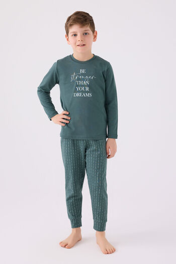 Arnetta Boy's Blue Long Sleeve Pajama Set