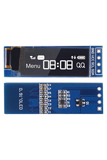Choice1 وحدة عرض OLED I2C زرقاء مقاس 0.91 بوصة I2C SSD1306 وحدة عرض OLED بيضاء / زرقاء شاشة OLED I2C