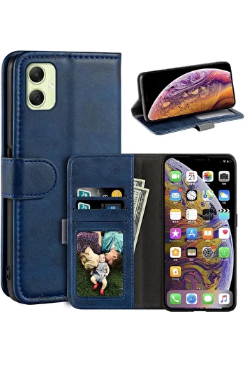 m.tk moveteck Samsung Galaxy A06 Case 360 Full Containers Leather Textured Flip Wallet Stand Clamshell Cover with Business Card