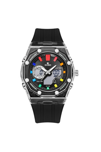 Astro Kids Analog-Digital Black Dial Watch - A24801-PPBB