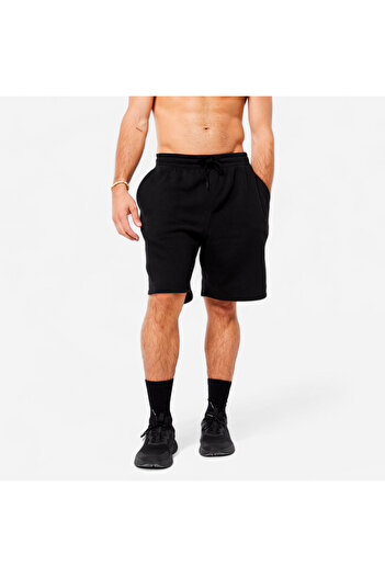 Decathlon Domyos Erkek Spor Şortu - Ultra Siyah - Fitness