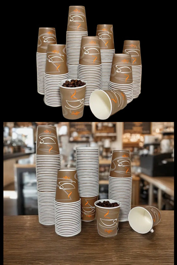 Özkan Ambalaj Temizlik 50Pcs Paper Tea Cups - 1 Pack Standard Size