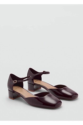 MANGO Woman Pantofi din piele lacuita cu toc