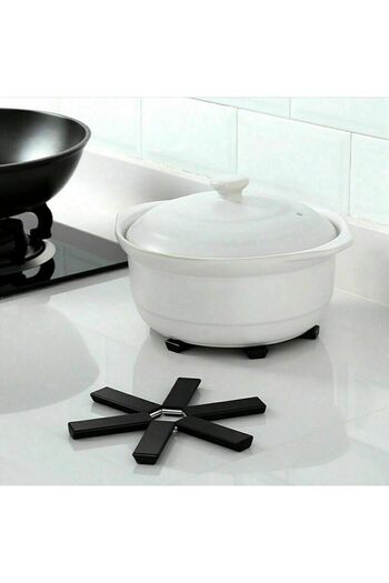 STLIFE 2 Pcs Collapsible Heat Resistant Trivet Pots Skillet Base Teapot Trivet