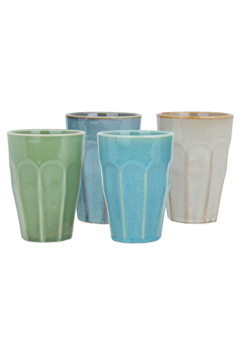 Alsaif Gallery Colorful porcelain mug set, 330 ml, 4 pieces