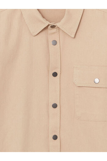 LC Waikiki Lcw Kids Beige Long Sleeve Boy Shirt Jacket