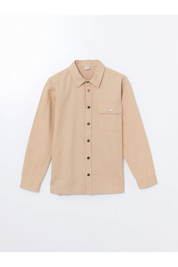 LC Waikiki Lcw Kids Beige Long Sleeve Boy Shirt Jacket
