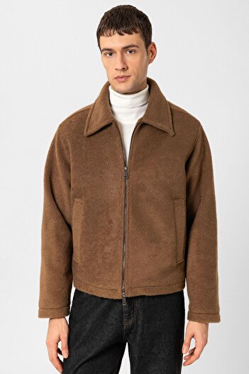 Antioch Brown Relaxed Soft Textured Men's Coat