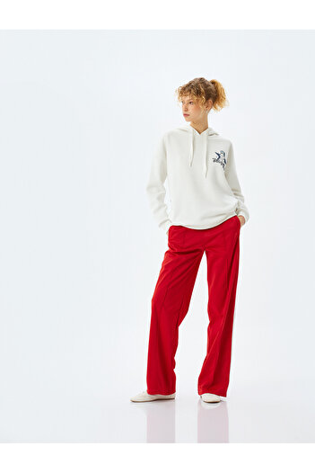 Koton Hooded Oversize Sweatshirt with Printed Back