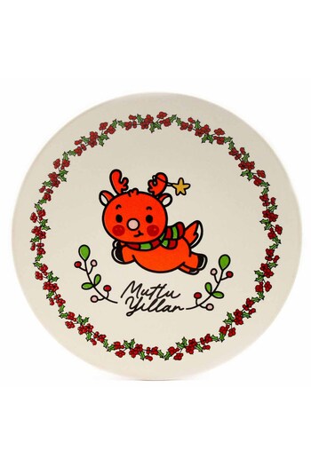 PALTO TASARIM Deer Special Design 20 cm New Year's Cake Plate - 1 Piece New Year's Themed Cake Plate
