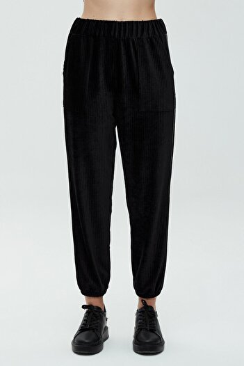 DAIDO Velvet Leather Striped Trousers