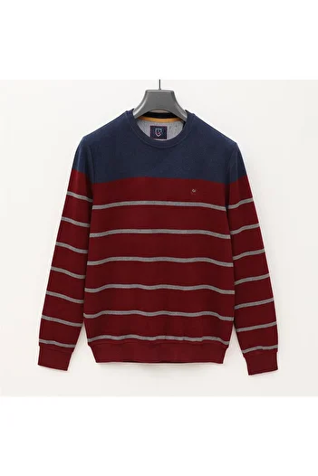 Dio Rise Men's Long Sleeve Slim Sweatshirt - Czt-109 - Red