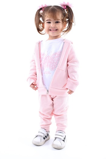 Tosyalı Burak Bebe Children's Short Sleeve T-Shirt Waffle Seasonal Suit