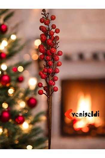 Yenigeldi 65cm Large Size Handmade - 2 Pieces Lad Kokina Red Berry Christmas Ornament T1162