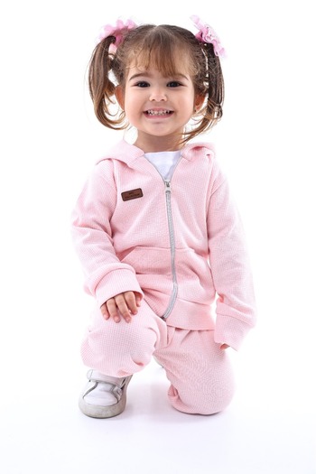 Tosyalı Burak Bebe Children's Short Sleeve T-Shirt Waffle Seasonal Suit