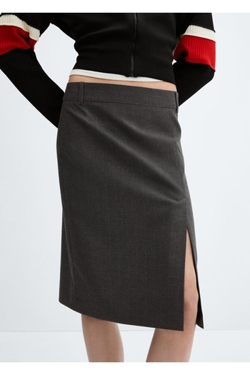 MANGO Woman Slim Striped Skirt