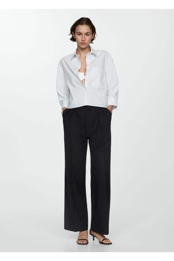MANGO Woman 100% cotton striped shirt