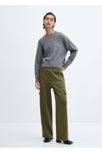 MANGO Woman Elastic Waist Cargo Pants