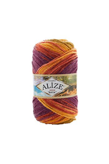 Alize Burcum Batik 8027 Knit - Vest and Cardigan Lanyard, Sweater Yarn 5 Pieces