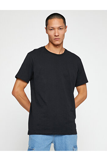 Koton Βασικό T-Shirt Slim Fit Crew Neck Βαμβακερό κοντό μανίκι