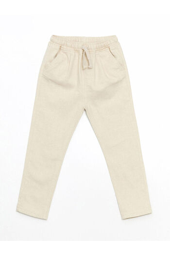 LC Waikiki Lcw Kids Beige Elastic Waist Basic Linen Boys' Pants
