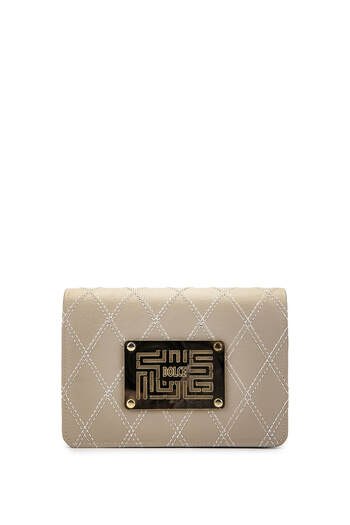Dolce Women's Vegan Beige Cap Messenger Bag