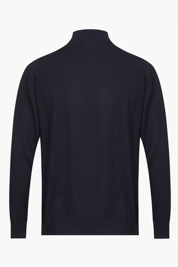 hateko Black Men's Wool Half Turtleneck Sweater