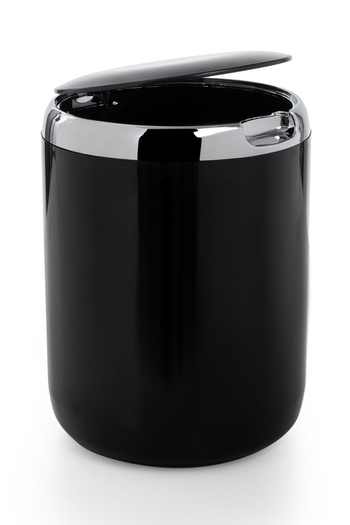 Prima Nova Pacific 3 Lt Trash Can Plastic Lid Black