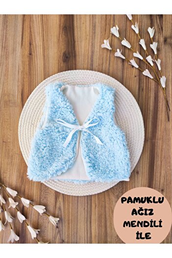 Bebella Welsoft Fabric - Cotton Inner - Front Ribbon Baby Girl and Boy Newborn Ecru Vest