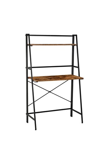 micasa High-Quality and Durable Melamine Folding Desk with Shelf