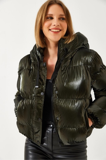 Bianco Lucci Γυναικείο παλτό Chine Puffer με κουκούλα 2372 60351316