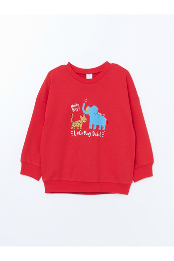 LC Waikiki Crew Neck Printed Baby Boy Sweatshirt