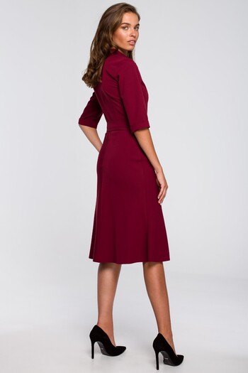 Stylove Dress with a belt and buckle