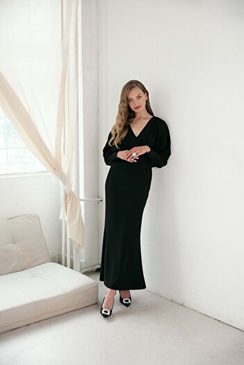 Makover Long dress with a kimono-style top