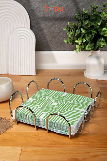 Snippy Chrome Metal Stainless Napkin Holder,Napkin Organizer